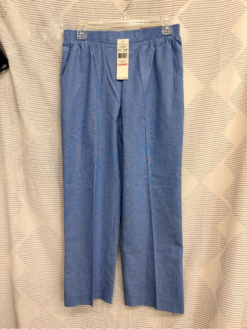 Alfred Dunner Blue Pull-On Straight Leg Pants